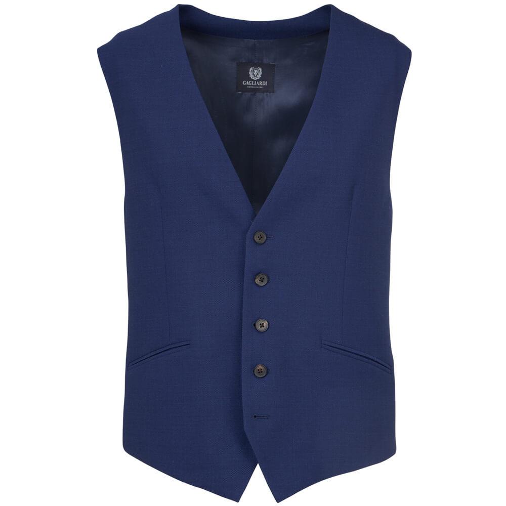 Gagliardi Waistcoat Royal Blue Mini Birdseye Waistcoat