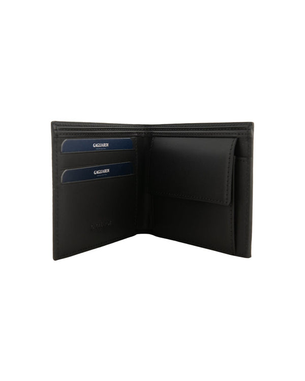 Gagliardi Scotch Grain Leather Navy Wallet | Bortex - Bortex Fine Tailoring