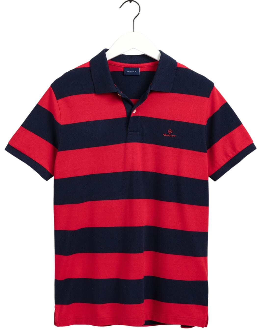 Gant Polo Shirts Gant Barstripe Pique Red Polo Shirt