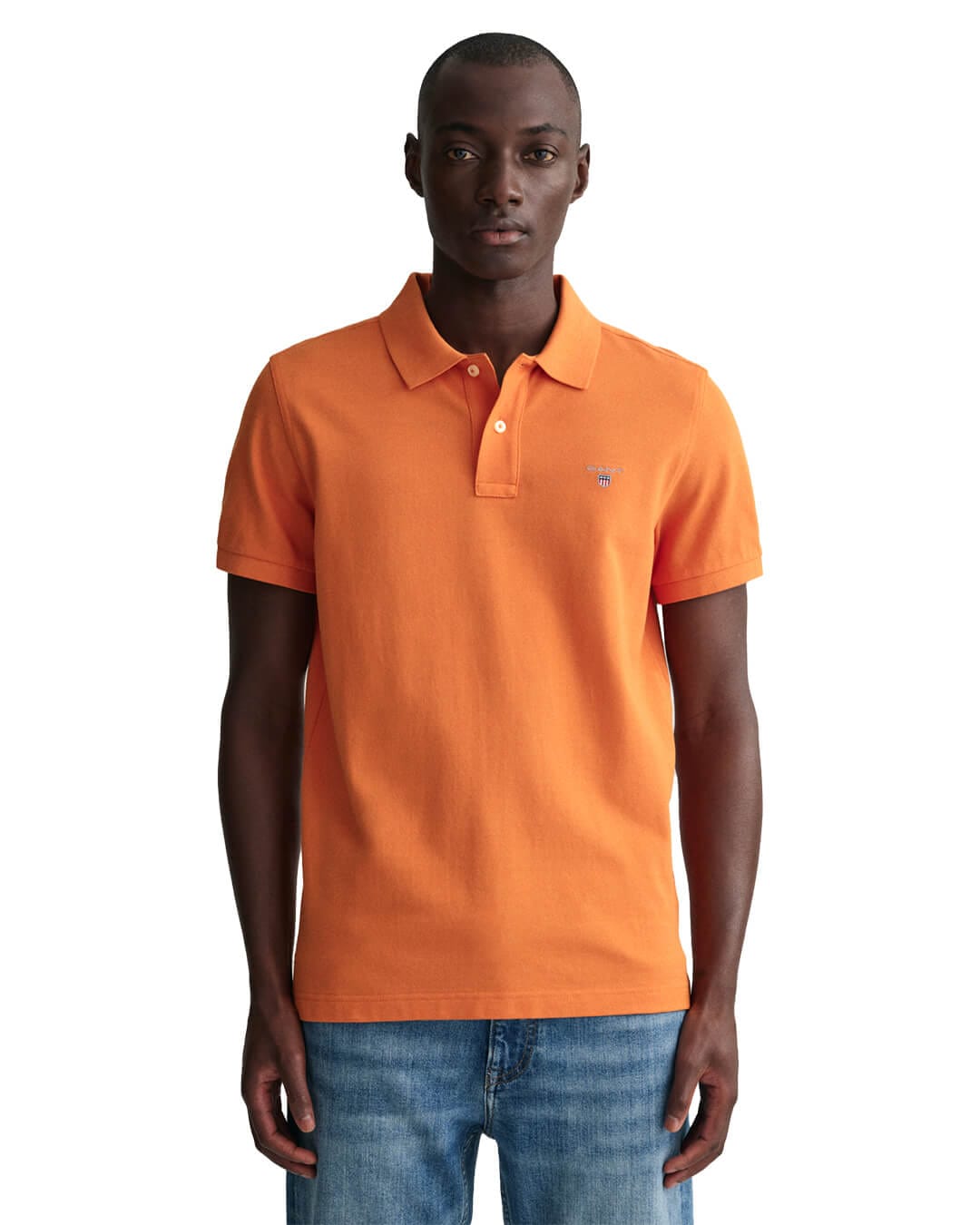 Gant Polo Shirts Gant Orange Original Regular Fit Pique Polo Shirt