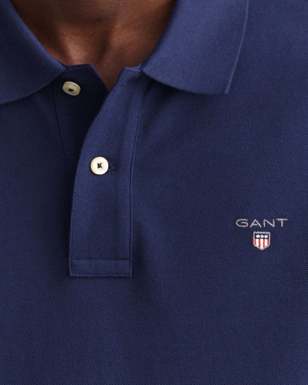 Gant Polo Shirts Gant Original Pique Navy Polo Shirt