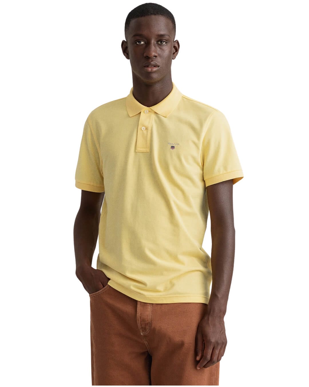 Gant Polo Shirts Gant Original Pique Yellow Polo Shirt