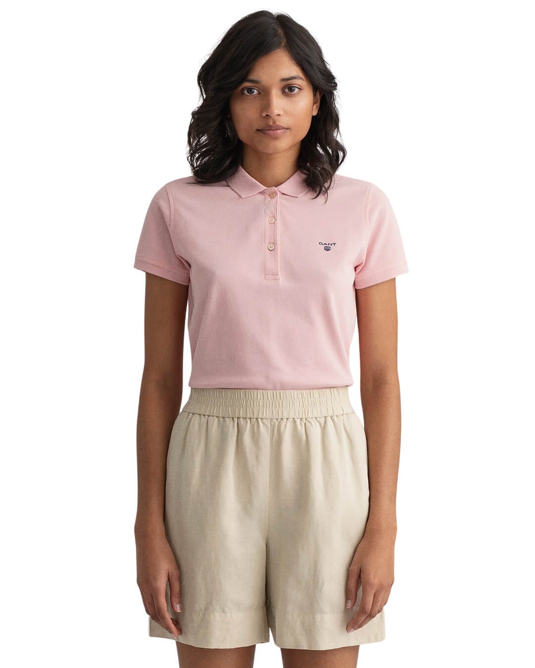 Gant Polo Shirts Gant Piqué Light Pink Polo Shirt