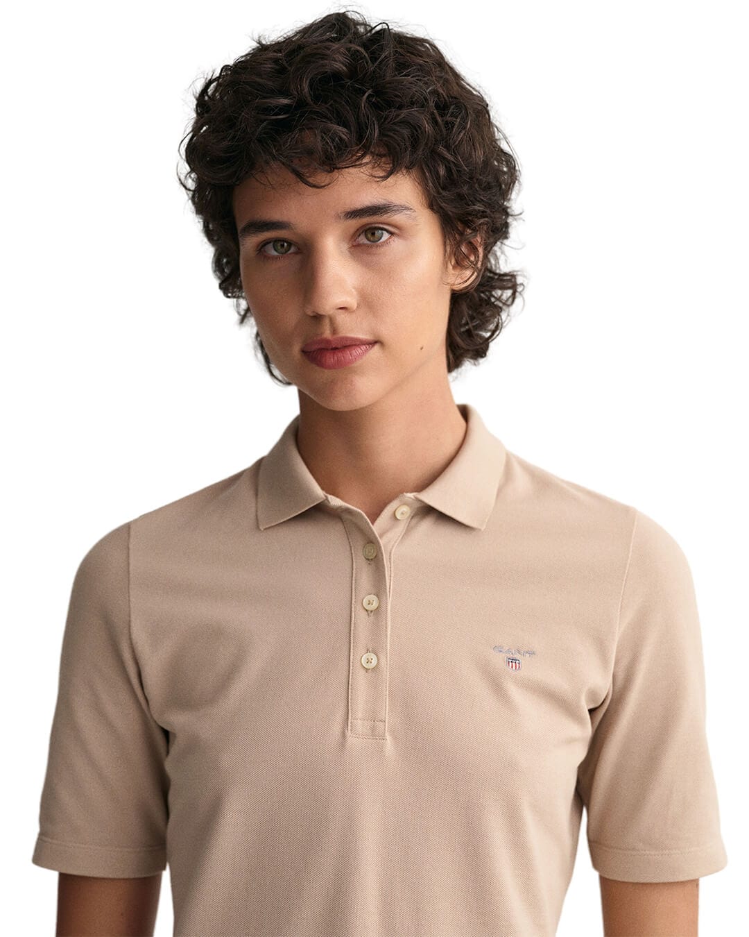 Gant Polo Shirts Gant Sand Original Long-Short Sleeve Piqué Polo Shirt