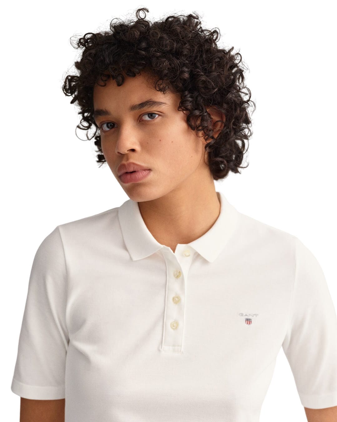 Gant Polo Shirts Gant White Original Long-Short Sleeve Piqué Polo Shirt