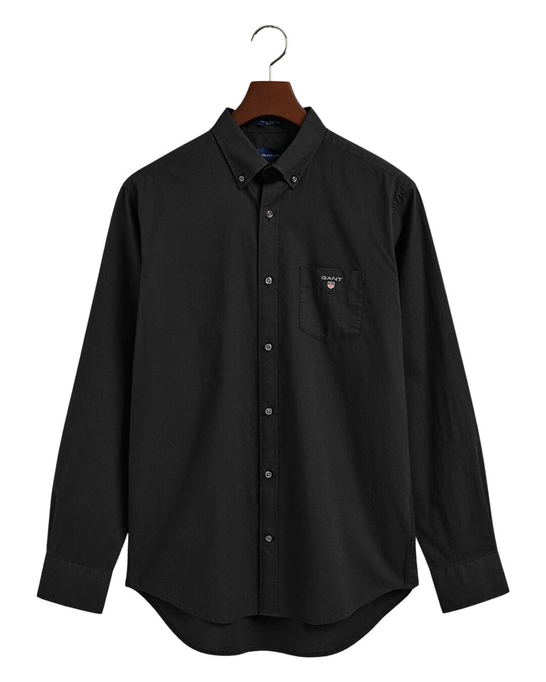 Gant Shirts Gant Black Regular Fit Broadcloth Shirt