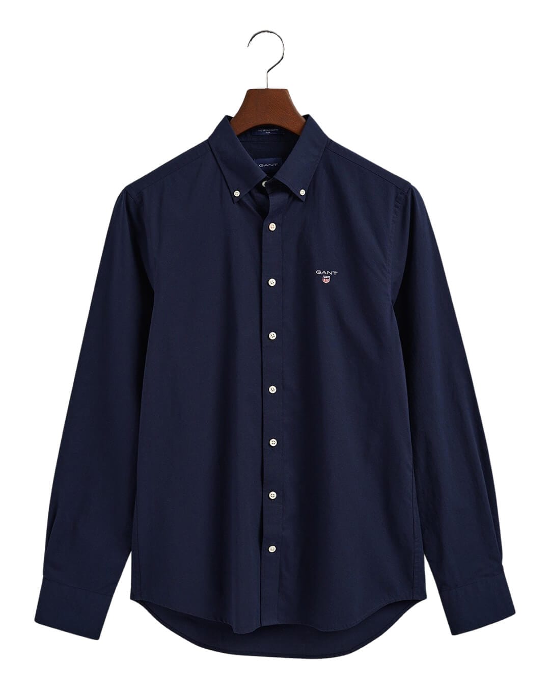 Gant Shirts Gant Navy Slim Fit Broadcloth Shirt