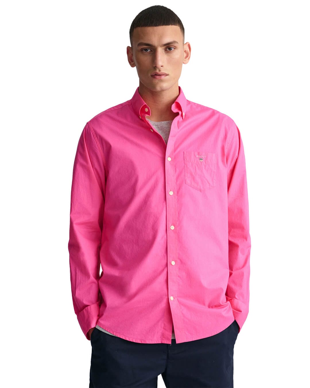 Gant Shirts Gant Pink Regular Fit Broadcloth Shirt