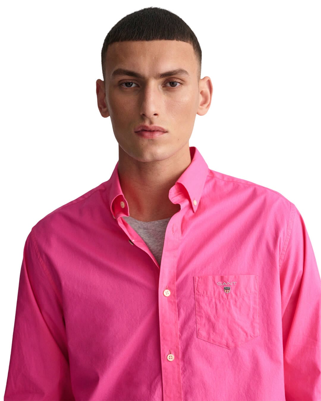 Gant Shirts Gant Pink Regular Fit Broadcloth Shirt