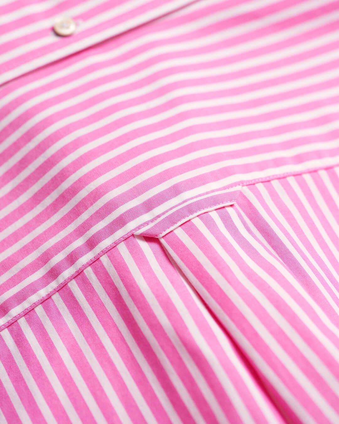 Gant Shirts Gant Pink Regular Fit Striped Short Sleeve Broadcloth Shirt