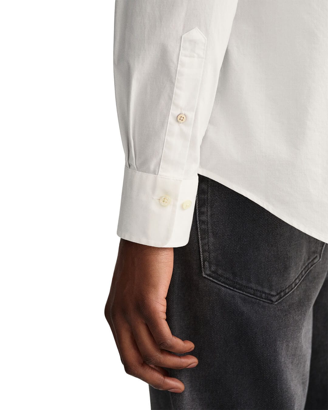 Gant Shirts Gant White Slim Fit Broadcloth Shirt