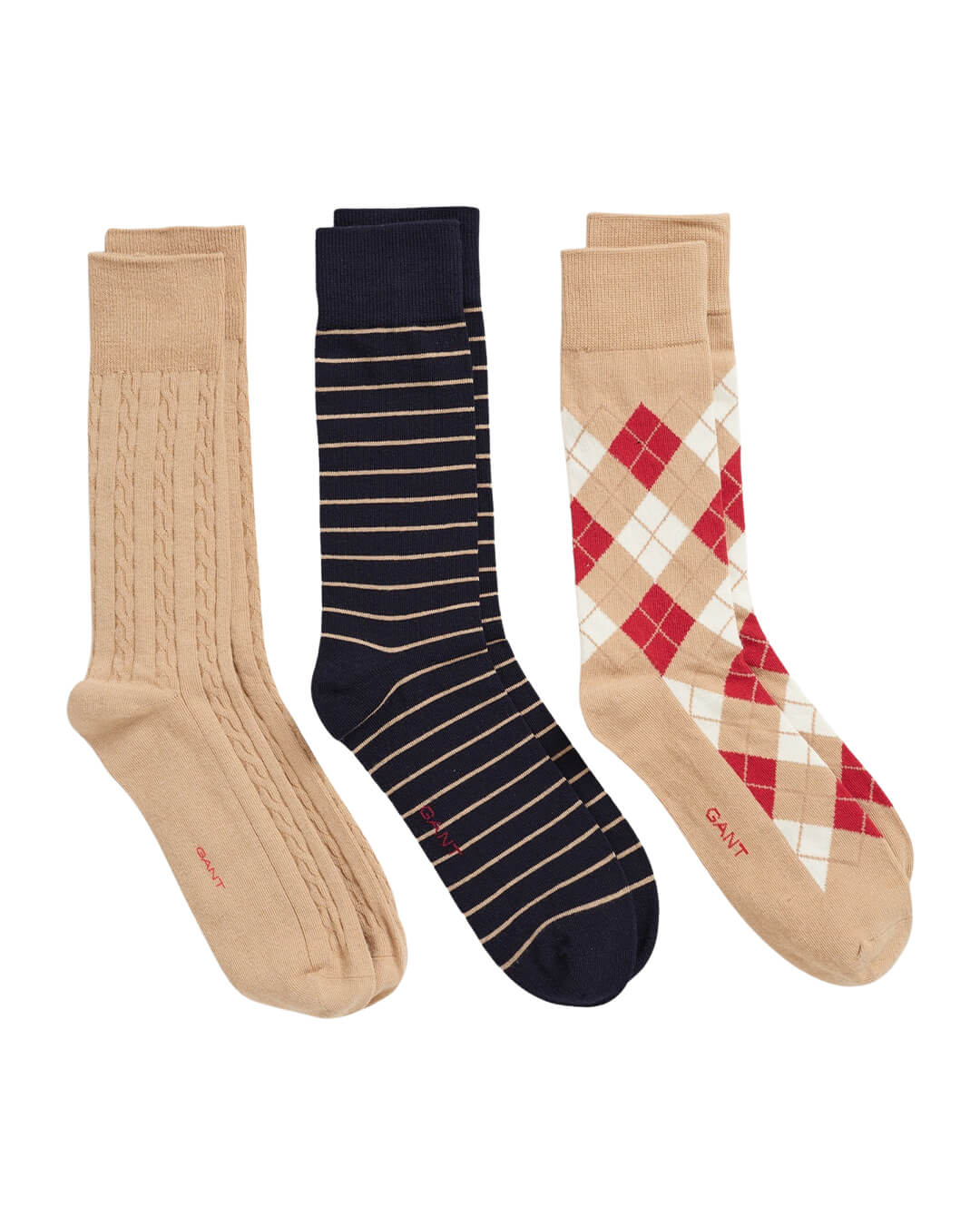 Gant Socks Gant Beige 3-Pack Argyle Socks