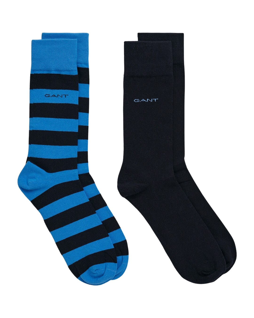 Gant Socks Gant Blue 2-Pack Barstripe & Solid Socks