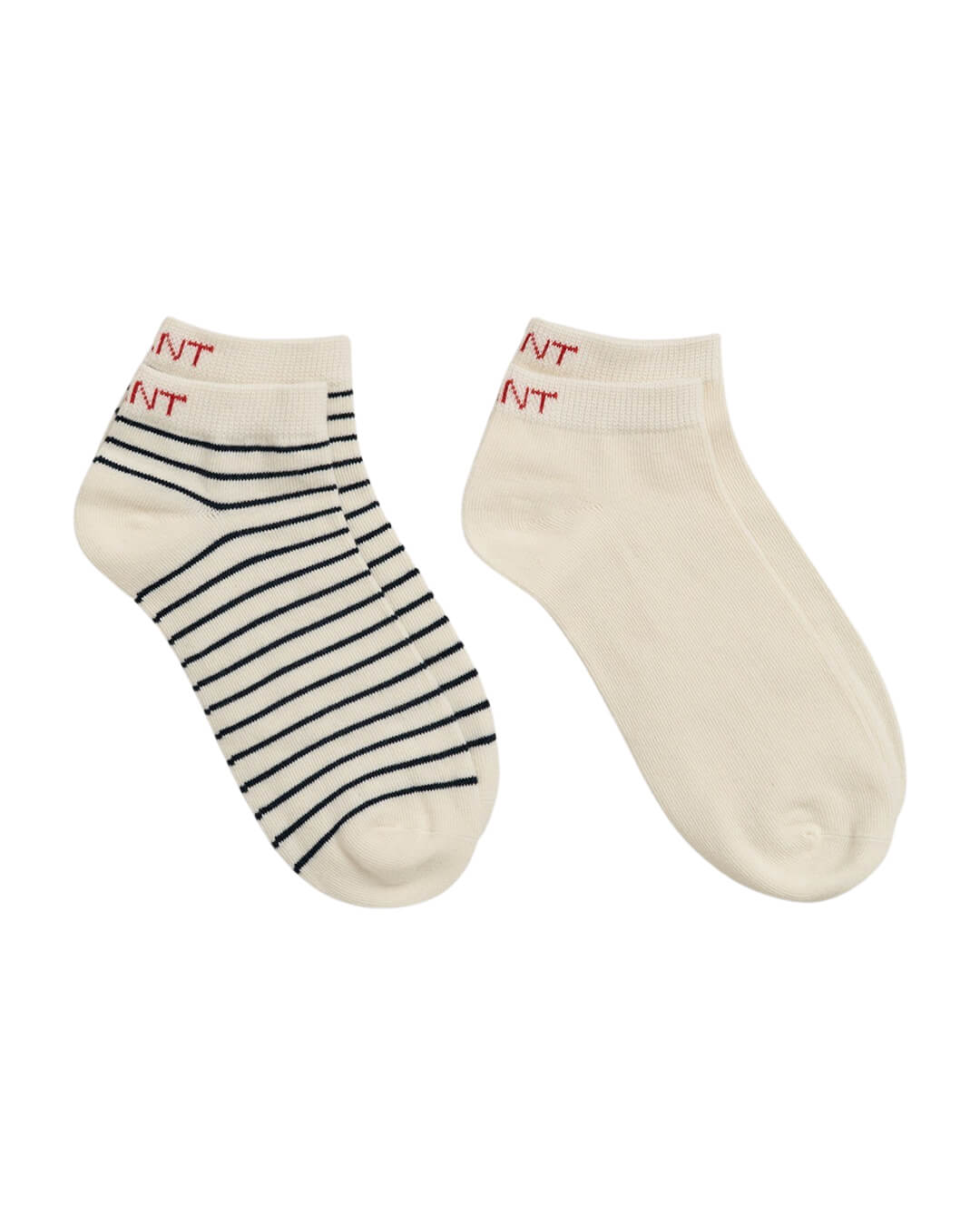Gant Socks Gant White 2-Pack Breton Stripe Ankle Socks