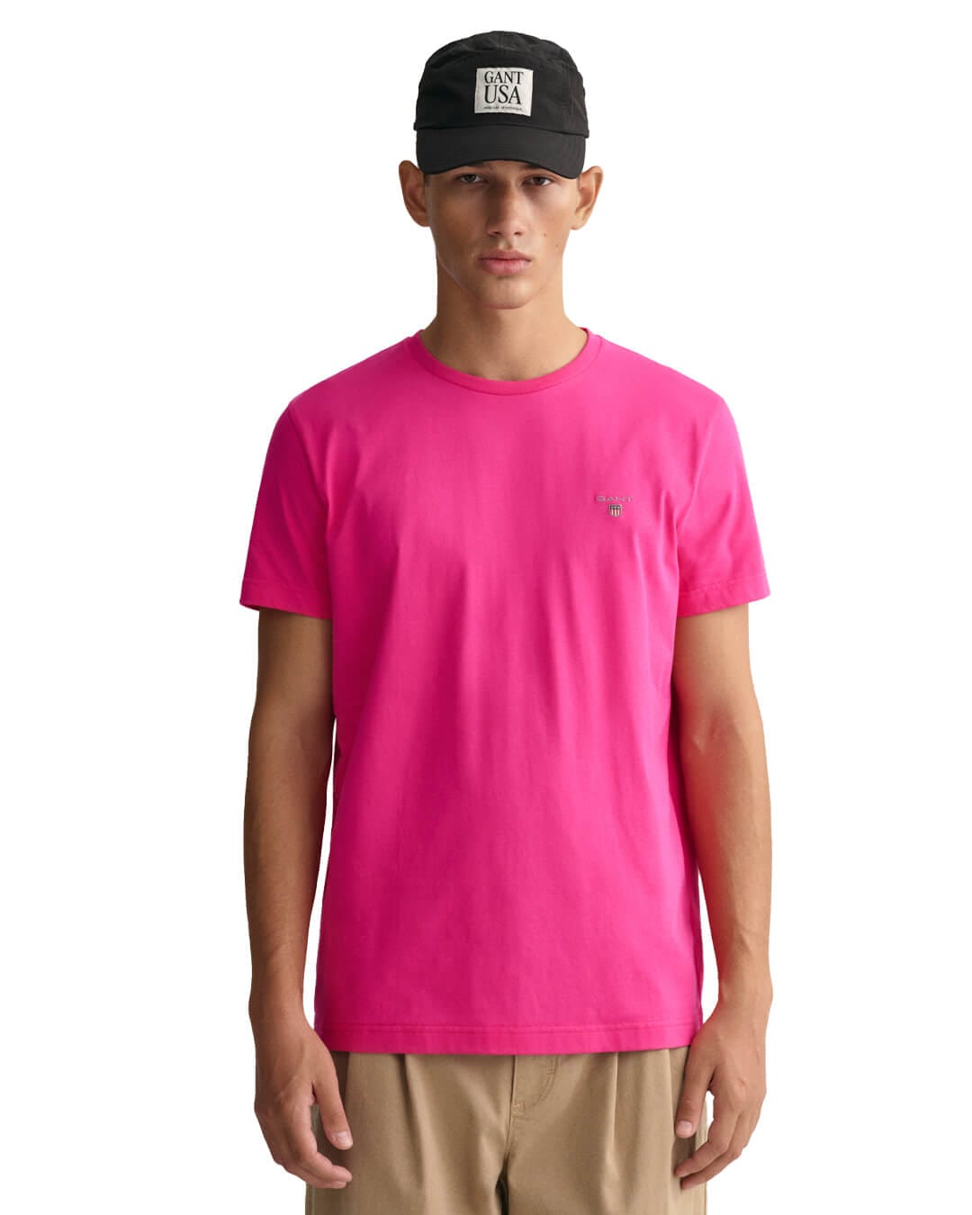 Gant T-Shirts Gant Original Short Sleeved Pink T-Shirt