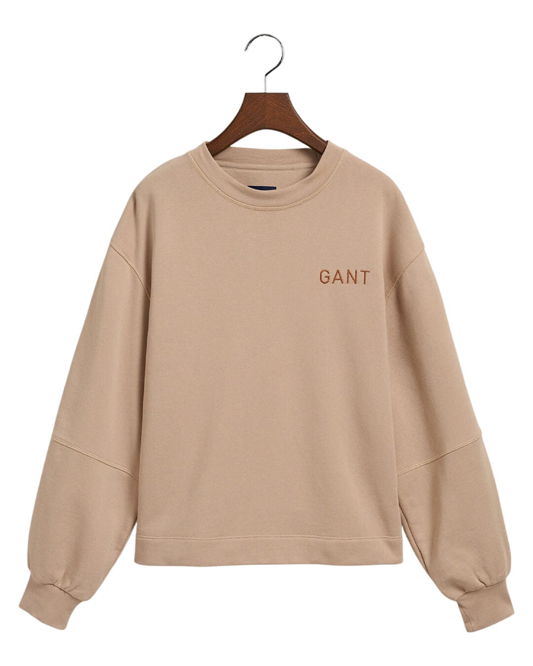 Gant T-Shirts Gant Sand Logo Volume Sleeve Sweatshirt