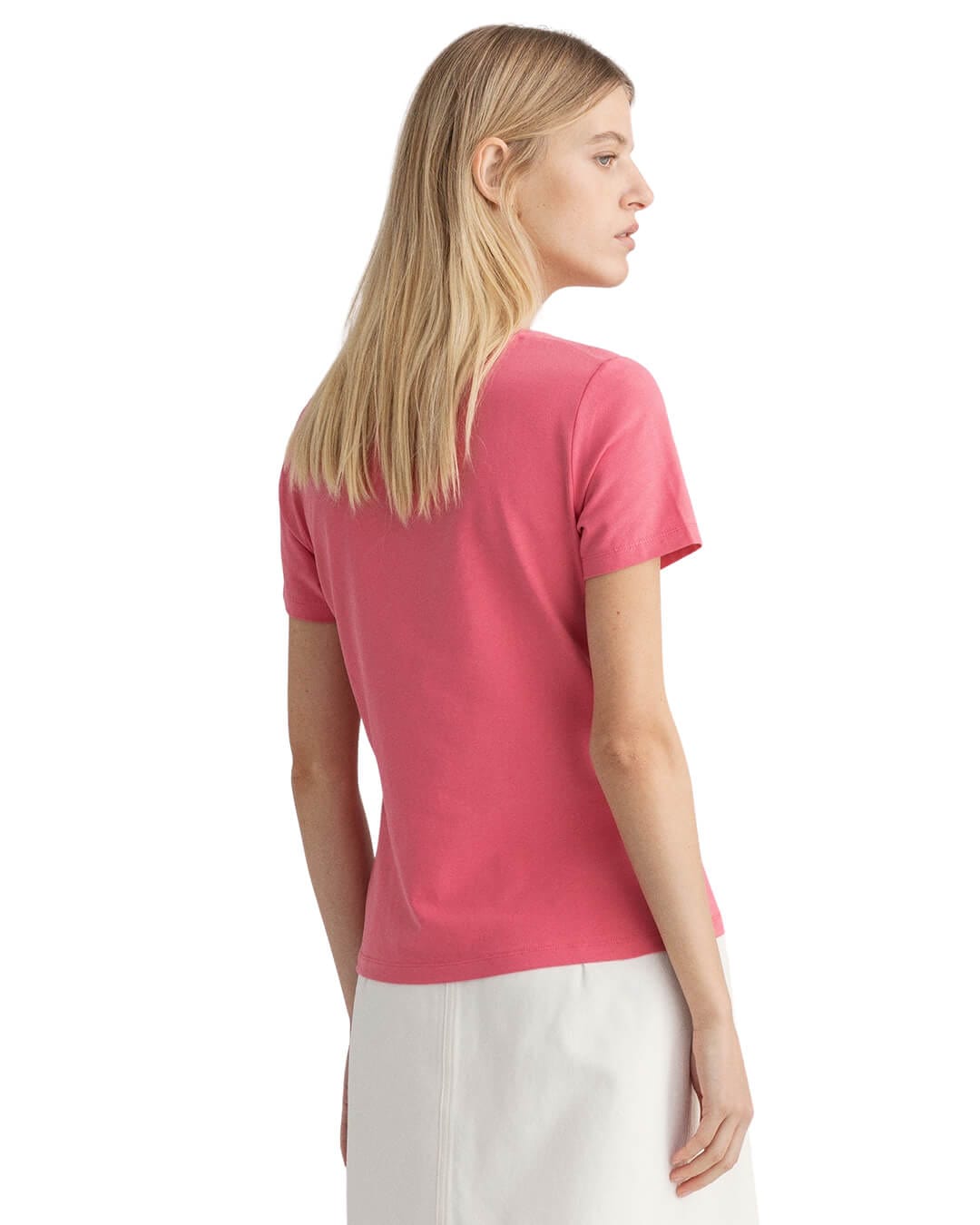 Gant T-Shirts Gant Stretch Cotton Pink T-Shirt