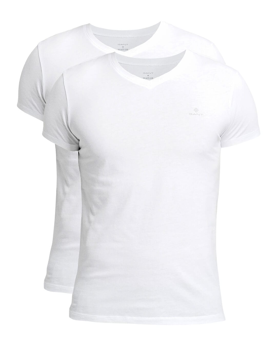 Gant T-Shirts Gant White 2-Pack Crew Neck T-Shirts