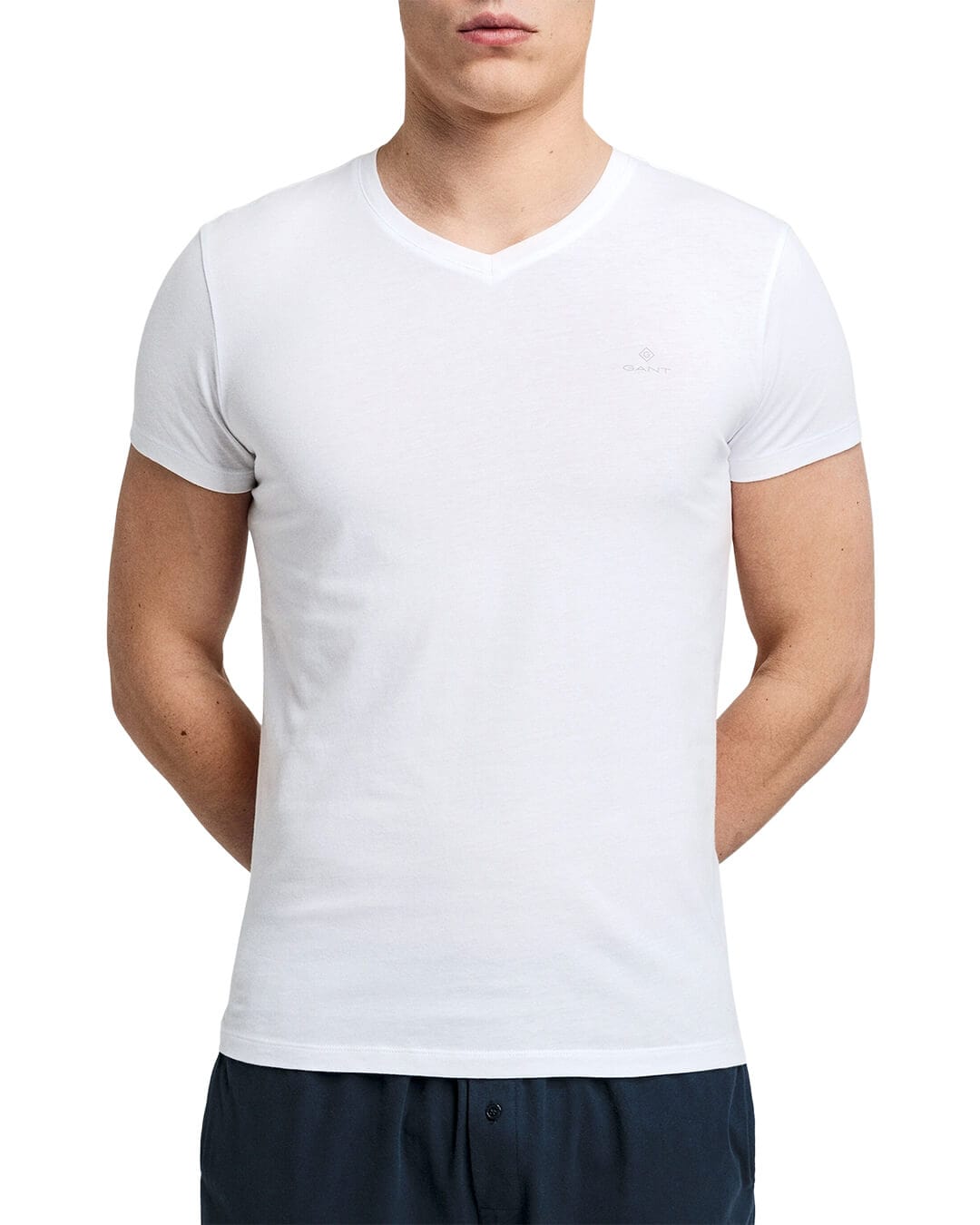 Gant T-Shirts Gant White 2-Pack Crew Neck T-Shirts