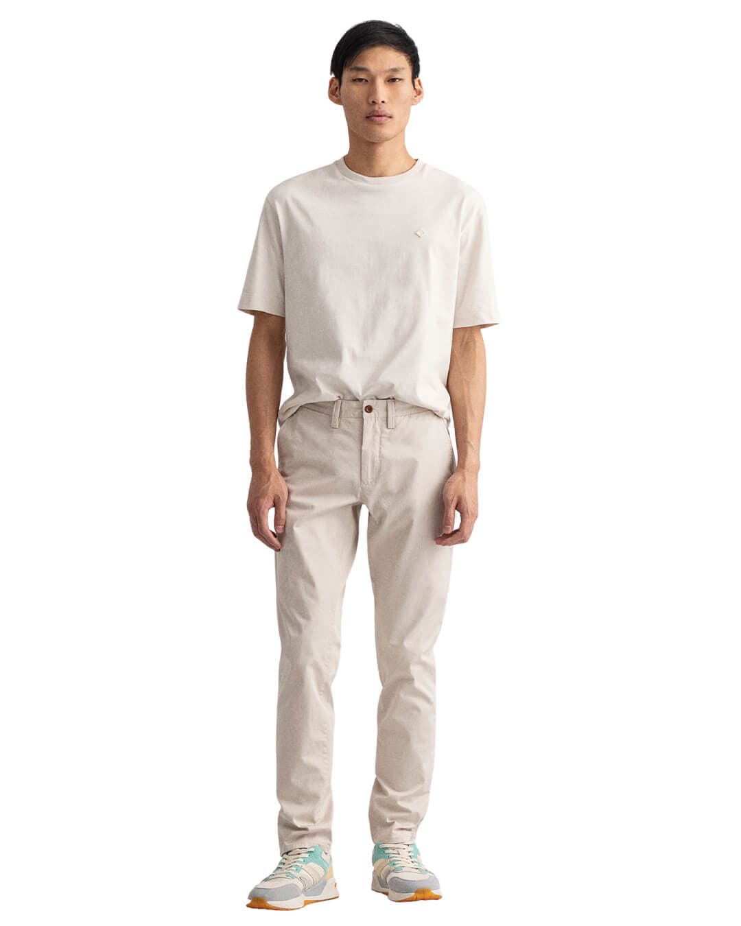 Gant Trousers Gant Beige Hallden Slim Fit Twill Chinos