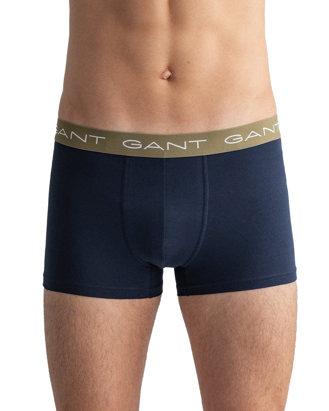 Gant Underwear Gant Green And Navy Rugby Striped Three-Pack Trunks
