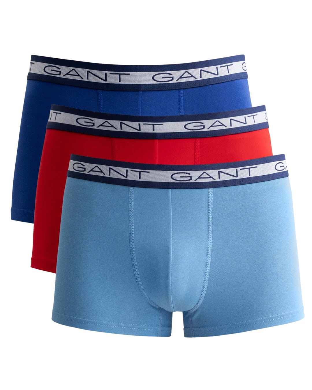 Gant Underwear Gant Red And Blue Basic Three-Pack Trunks