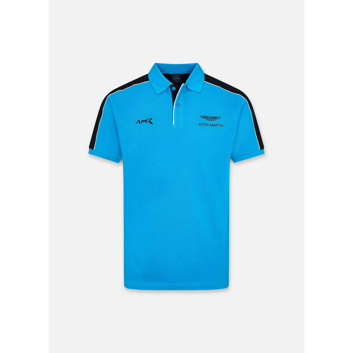 Hackett Polo Shirts Hackett Aston Martin Blue &amp; Black Polo Shirt