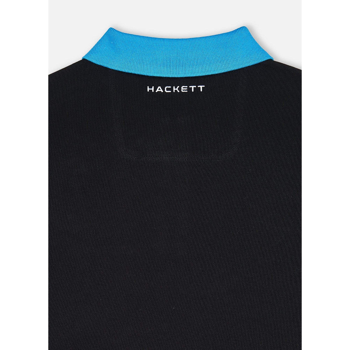 Hackett Polo Shirts Hackett Aston Martin Blue &amp; Black Polo Shirt