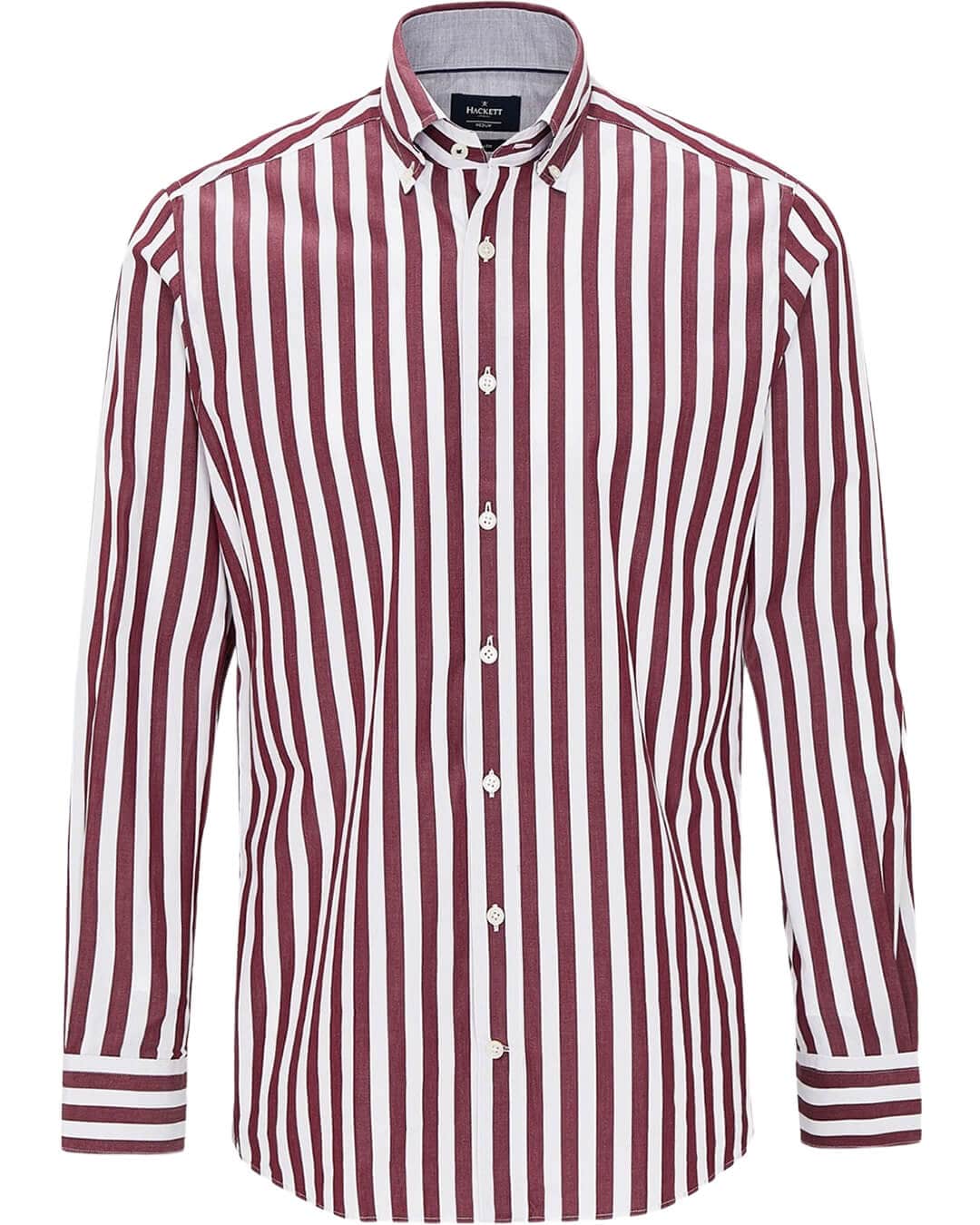 Hackett Shirts Hackett Red &amp; White Butchers Striped Shirt