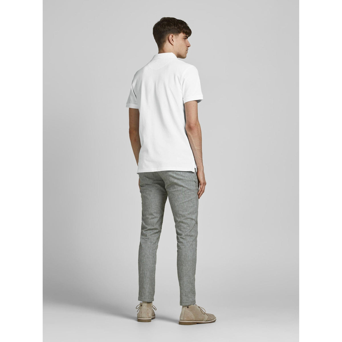 Jack &amp; Jones Polo Shirts Jack &amp; Jones White Classic Plain Polo Shirt