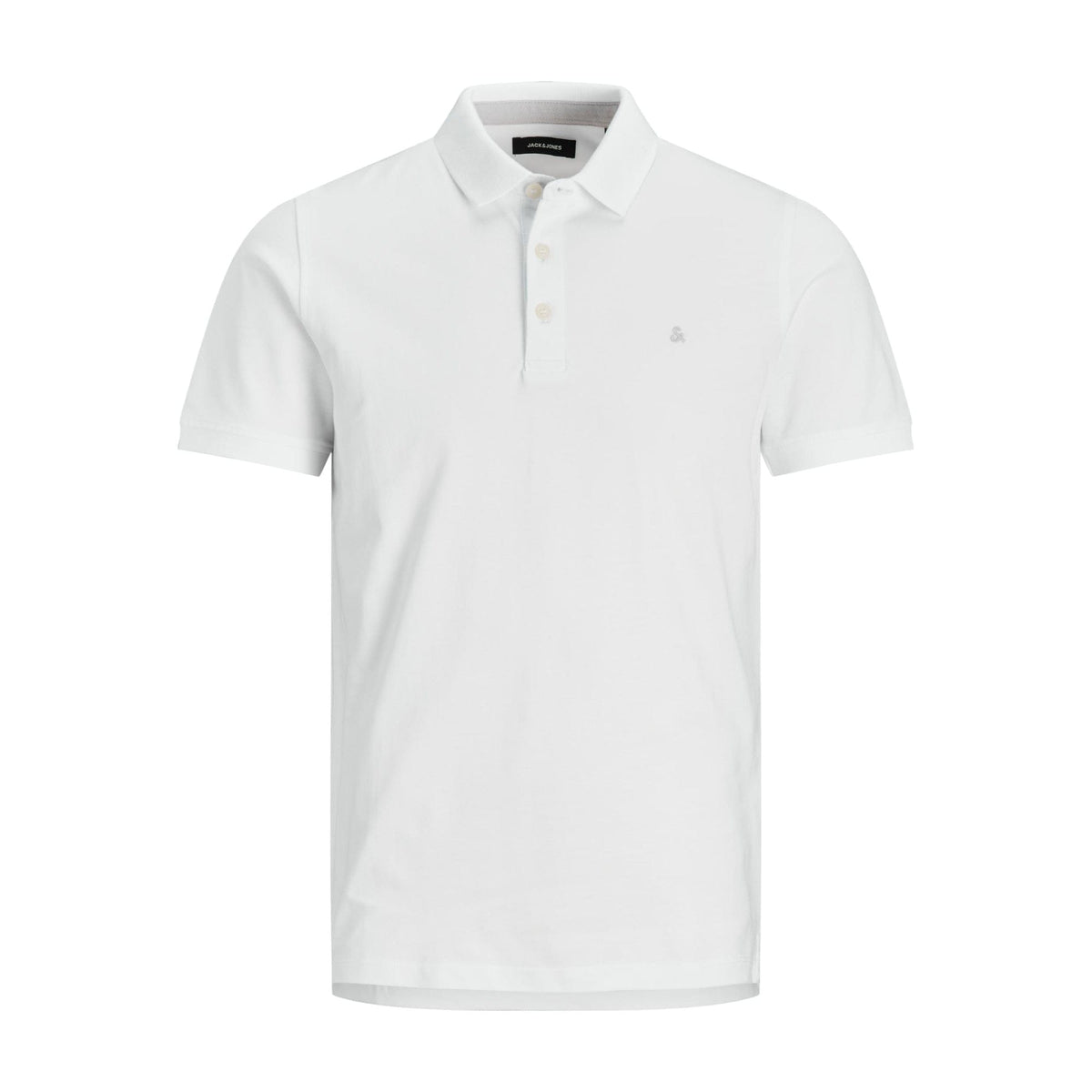 Jack &amp; Jones Polo Shirts Jack &amp; Jones White Classic Plain Polo Shirt