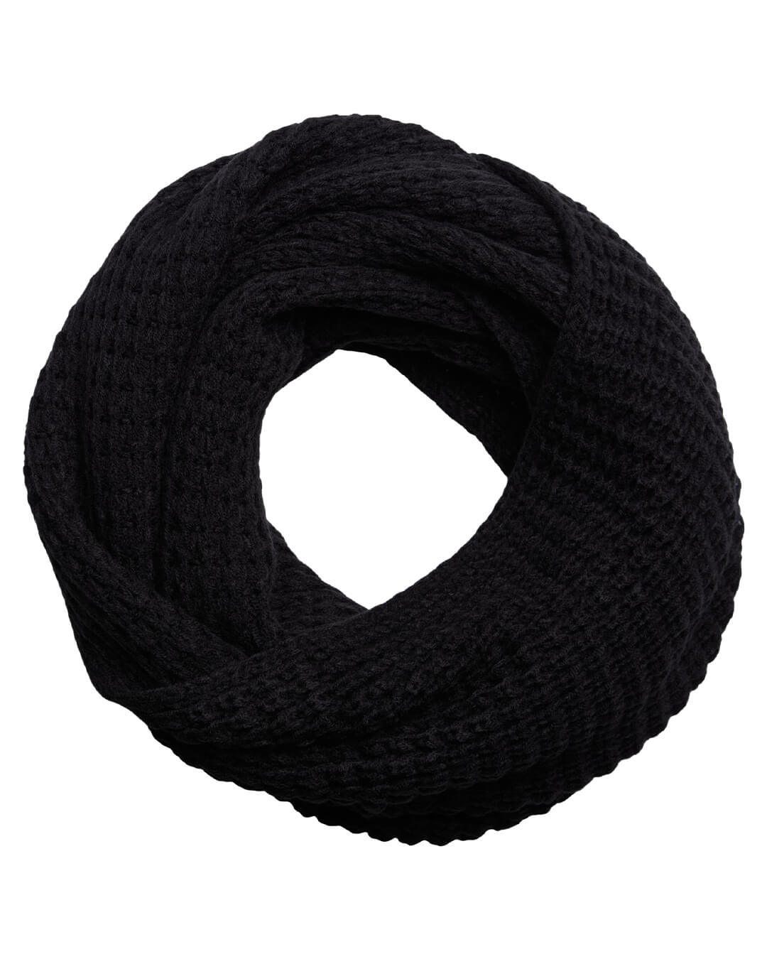 Jack & Jones Scarves ONE SIZE Jack & Jones Classic Black Knitted Tube Scarf