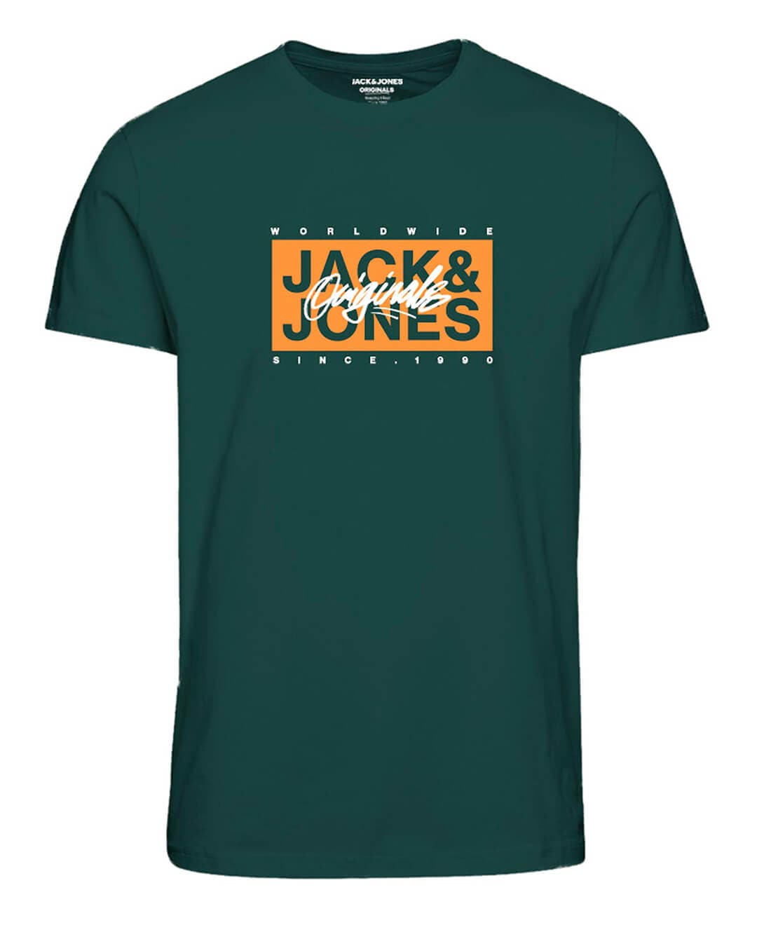 Jack &amp; Jones T-Shirts Jack &amp; Jones Races Crew Neck Green T-Shirt