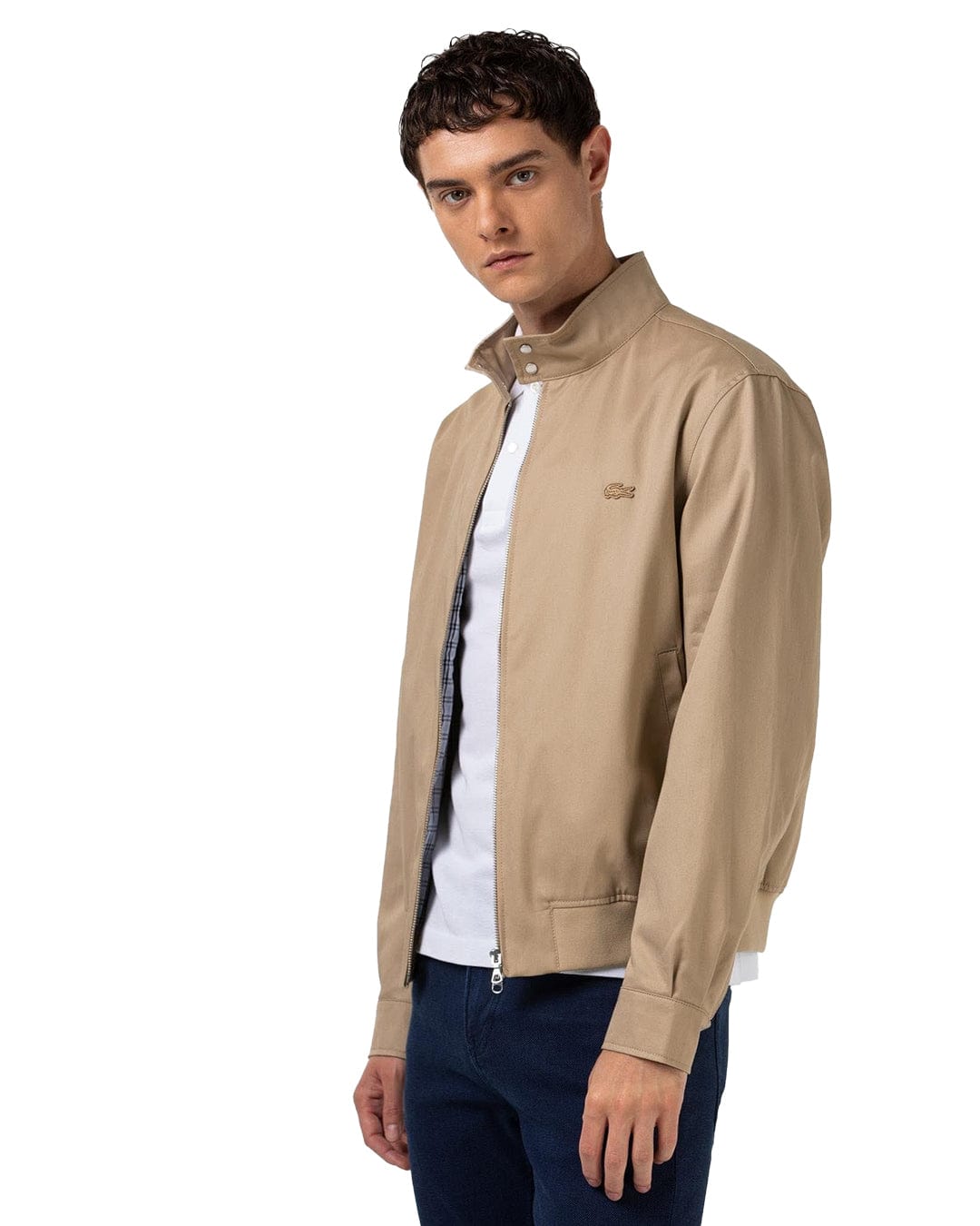 Lacoste Outerwear Lacoste Beige Lightweight Cotton Jacket