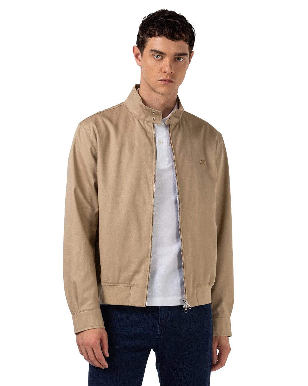 Lacoste Outerwear Lacoste Beige Lightweight Cotton Jacket