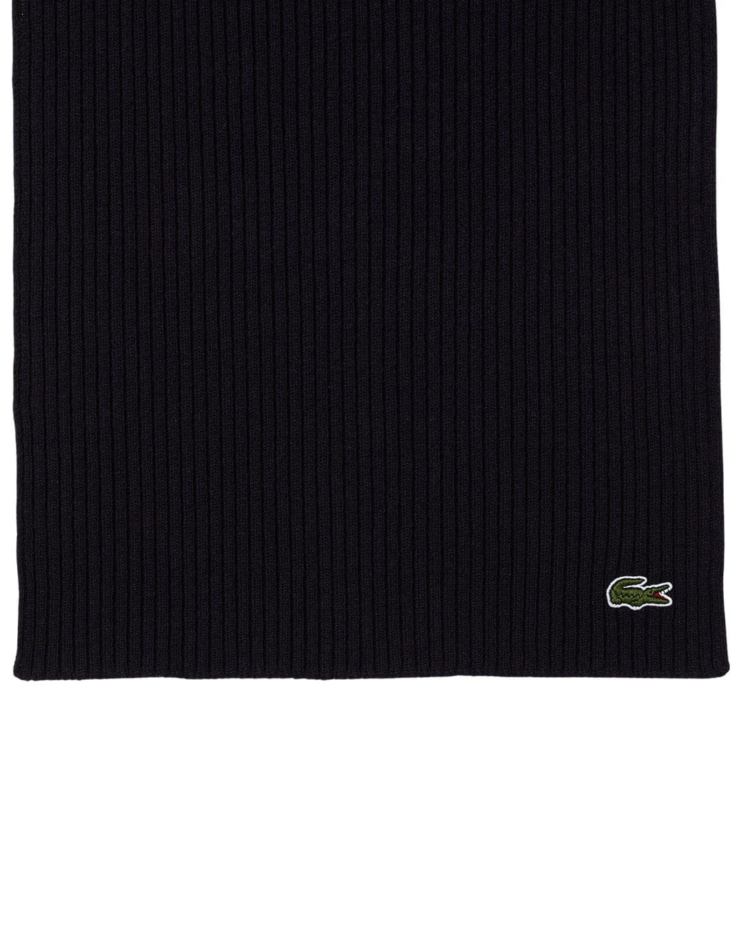 Lacoste Scarves ONE SIZE Lacoste Unisex Ribbed Wool Navy Scarf
