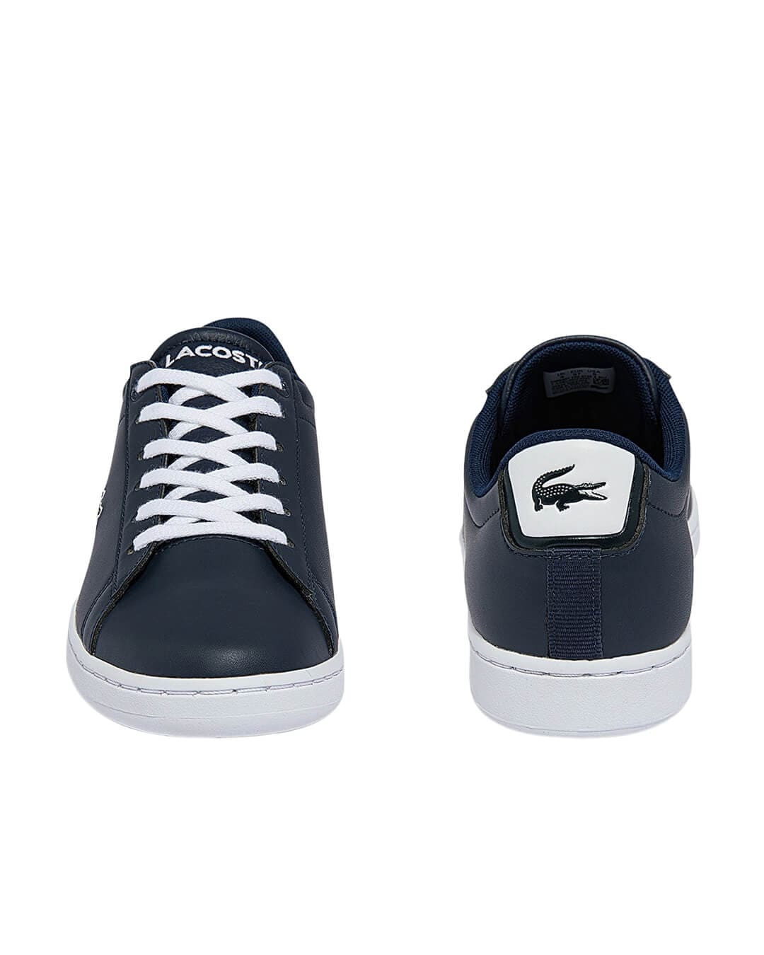 Lacoste Shoes Boys Lacoste Carnaby White And Navy Sneakers