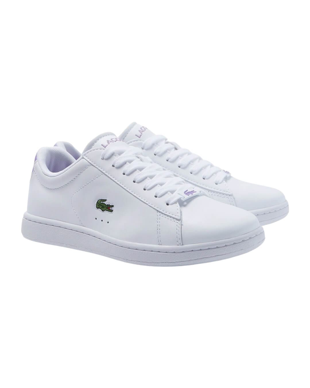 Lacoste Shoes Lacoste Carnaby Leather Popped Heel White Sneakers