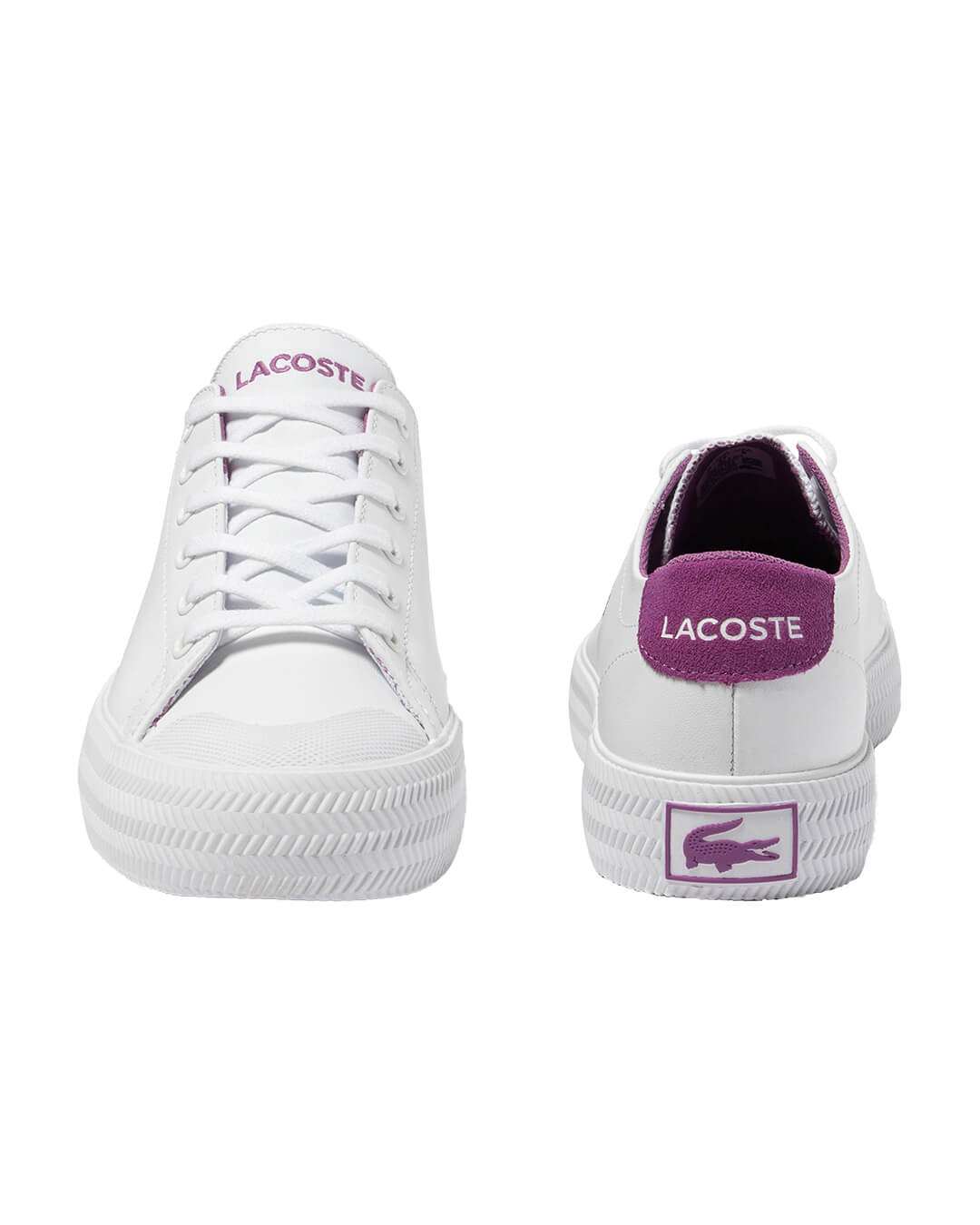 Lacoste Shoes Lacoste Gripshot Textile Heel Pop White Sneakers
