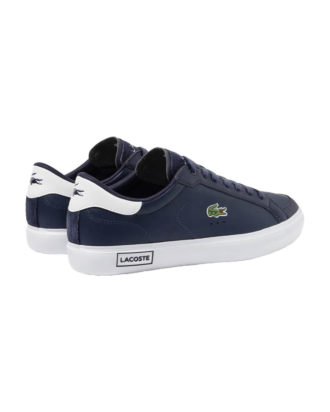 Lacoste Shoes Lacoste Powercourt Leather Navy Block Sneakers