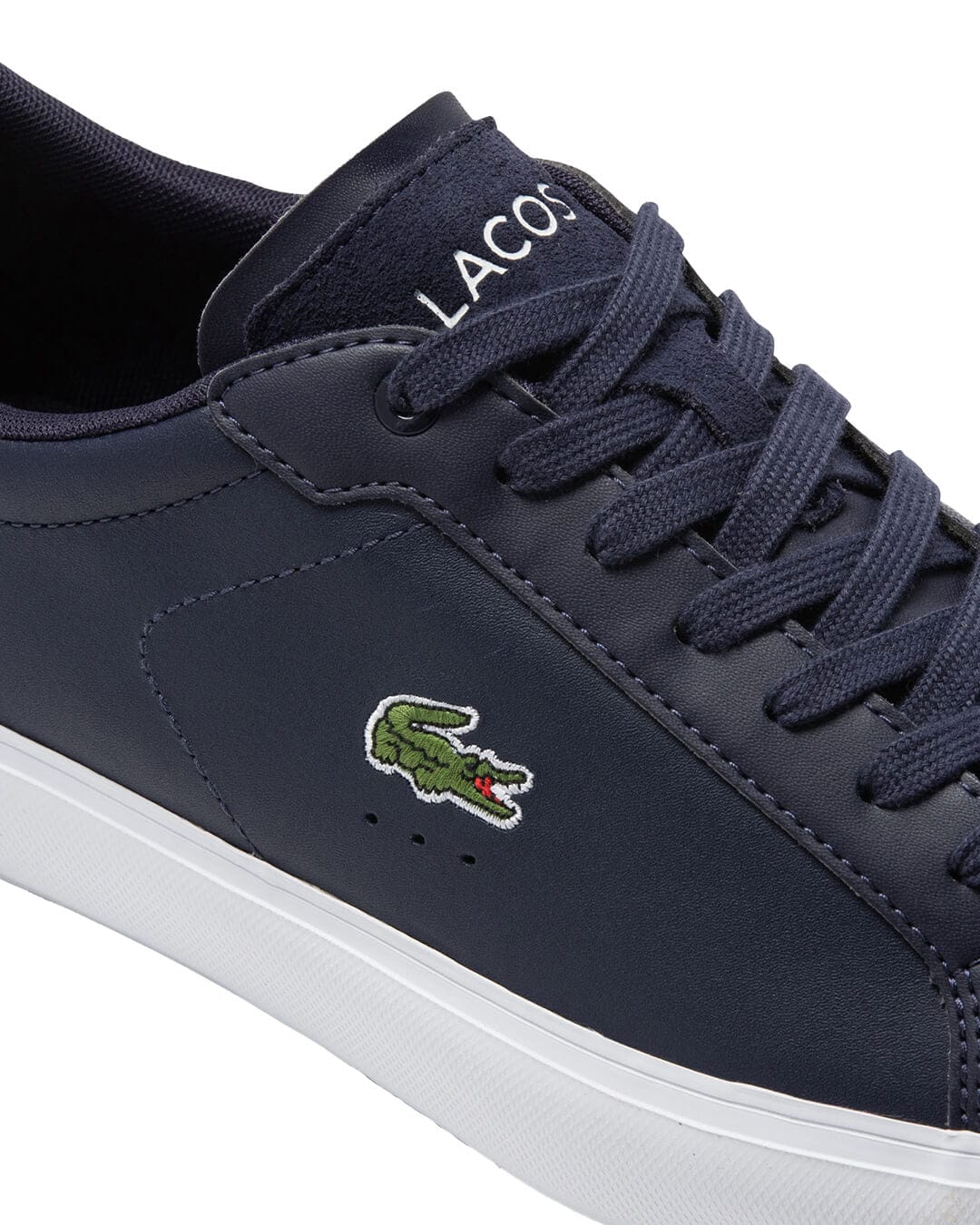 Lacoste Shoes Lacoste Powercourt Leather Navy Block Sneakers