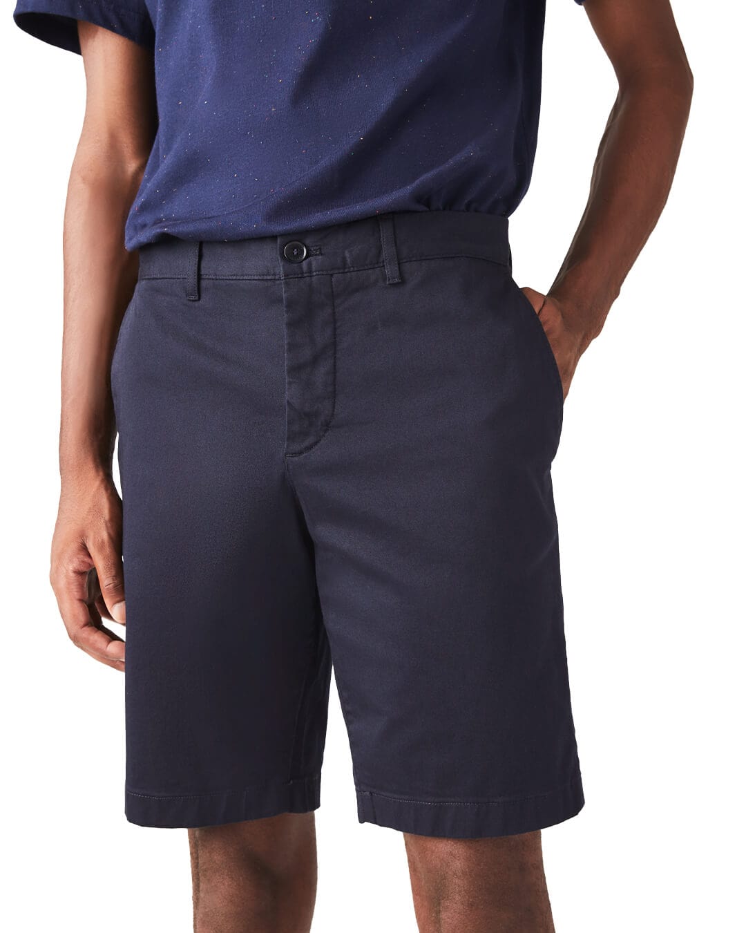 Lacoste Shorts Lacoste Slim Fit Stretch Cotton Blue Bermuda Shorts