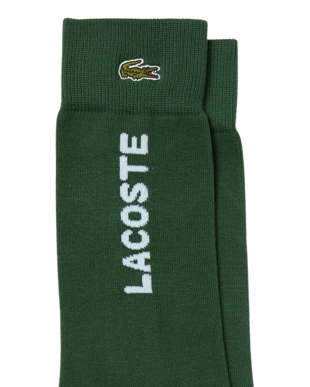 Lacoste Socks Lacoste Unisex High-Cut Ribbed Cotton White Socks Three-Pack