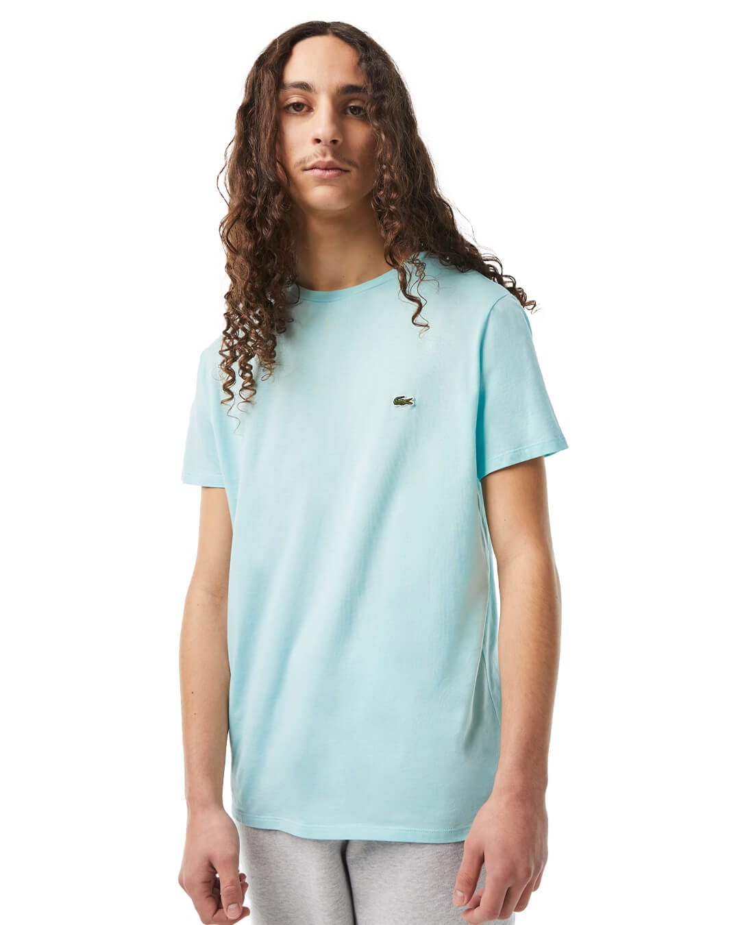 Lacoste T-Shirts Lacoste Crew Neck Pima Cotton Green Jersey T-shirt