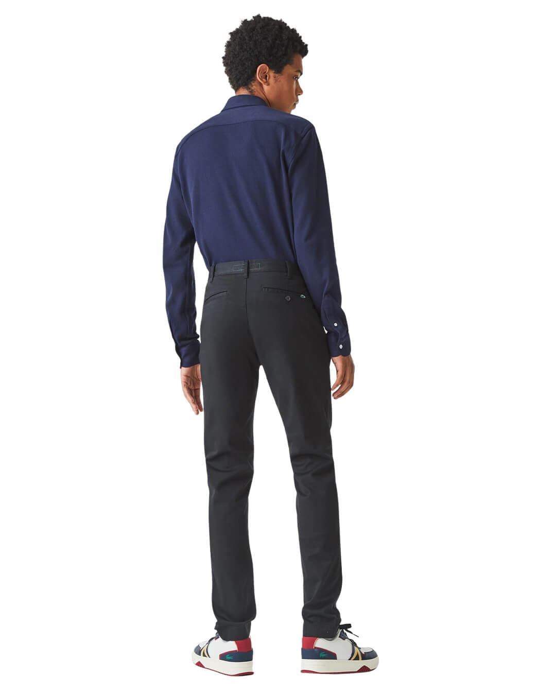 Lacoste Trousers Lacoste New Classic Slim Fit Stretch Black Cotton Trousers
