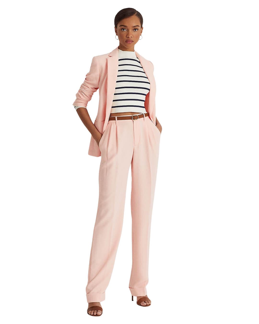 Lauren By Ralph Lauren Blazers Lauren By Ralph Lauren Georgette Pink Blazer