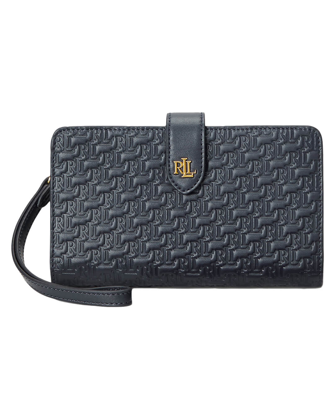 Lauren By Ralph Lauren Other Accessories ONE SIZE Lauren By Ralph Lauren Logo-Debossed Leather Navy Tech Wristlet