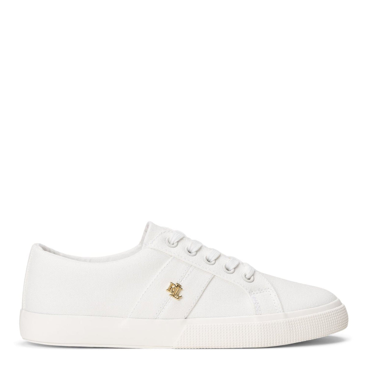 Lauren by Ralph Lauren Shoes Lauren White Canvas Janson II Sneakers