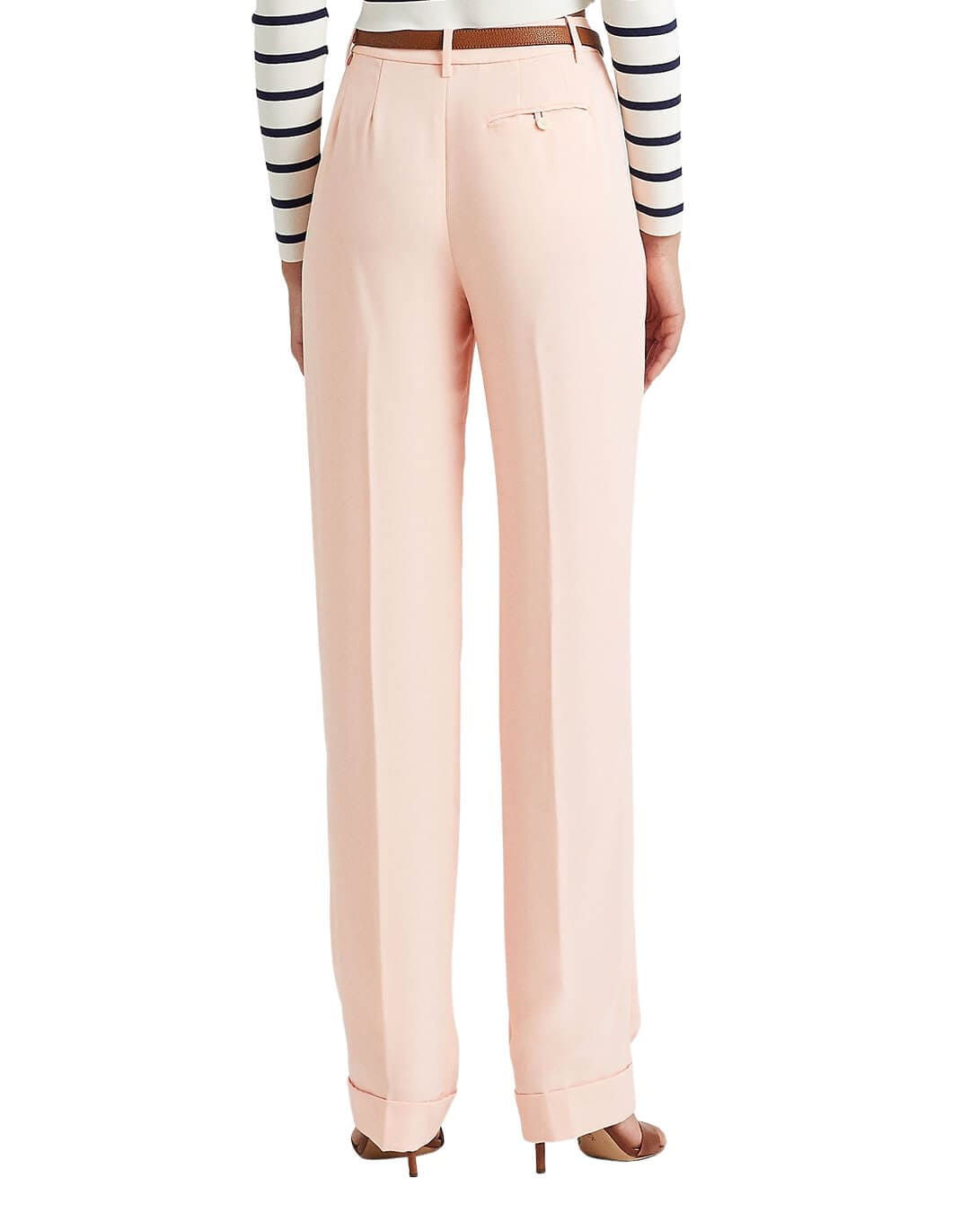 Lauren By Ralph Lauren Skirts Lauren By Ralph Lauren Pleated Double-Faced Pink Georgette Trousers