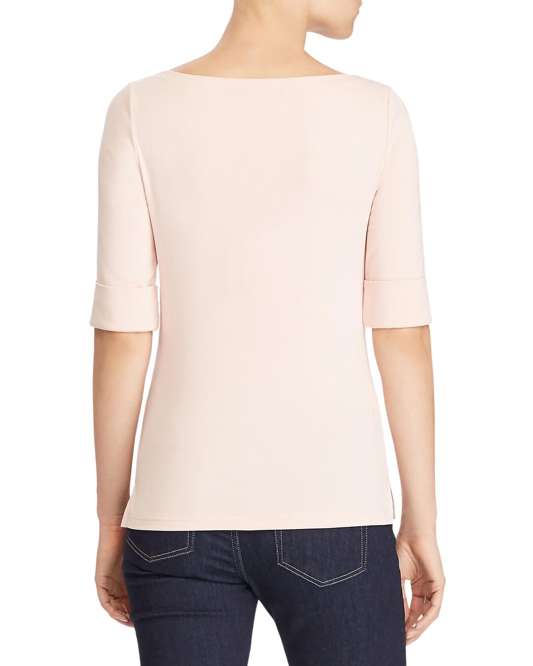 Lauren By Ralph Lauren T-Shirts Lauren By Ralph Lauren Pink Cotton Boatneck T-Shirt
